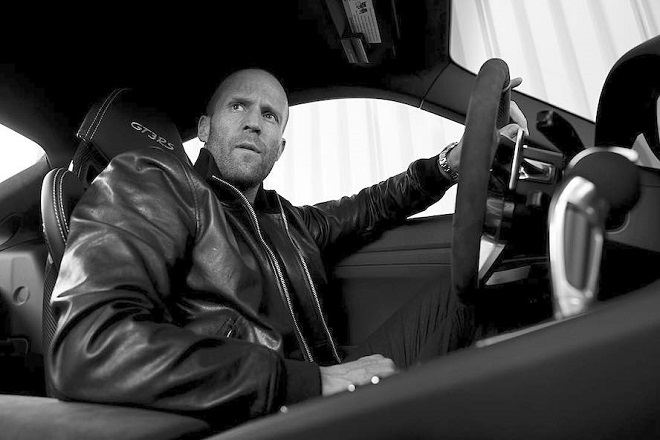 Jason Statham in the movy "The Transporter"