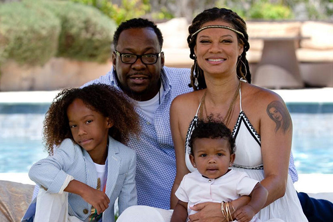 Bobby Brown and Alicia Etheredge with their children