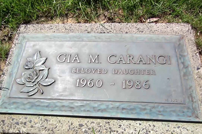 Gia Carangi’s grave