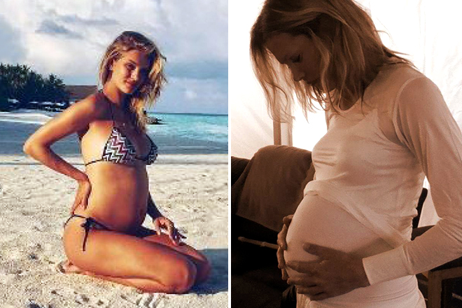 Rosie Huntington-Whiteley being pregnant