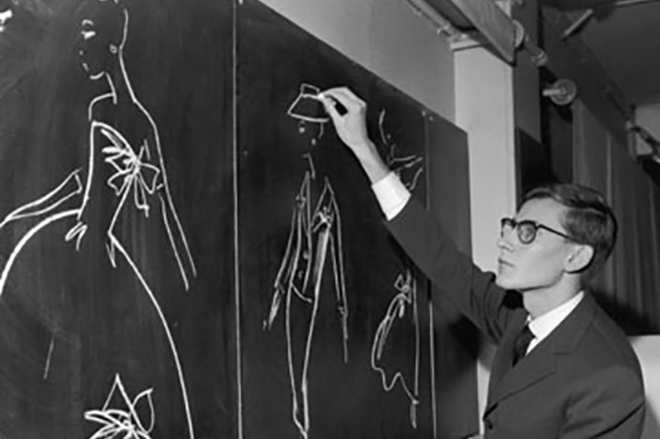 Yves Saint Laurent is working on sketches