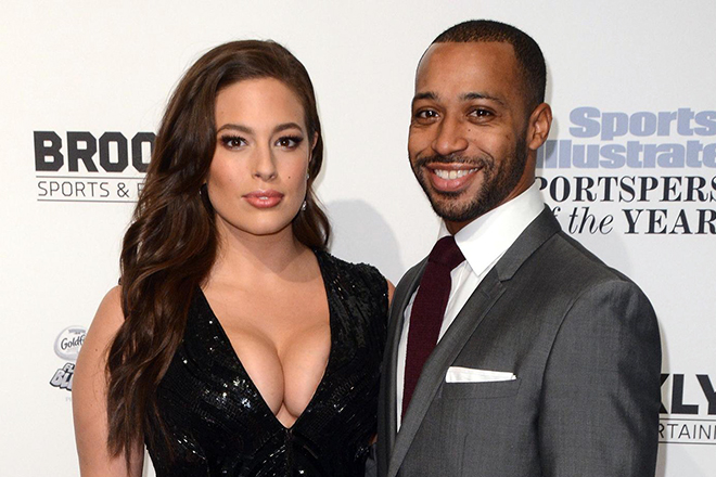 Ashley Graham with her husband