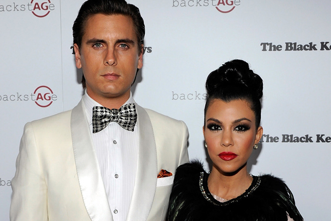 Kourtney Kardashian with her husband