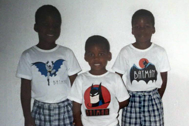 Paul Pogba with his brothers in childhood