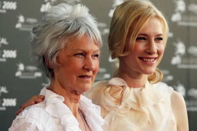 Cate Blanchett with her mother