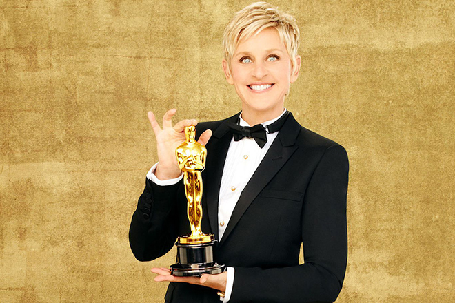 The Academy Award Ceremony host Ellen DeGeneres