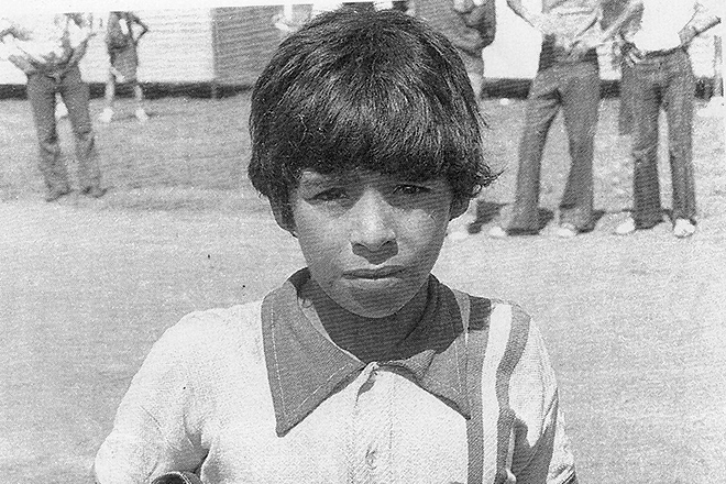 Diego Maradona in his childhood