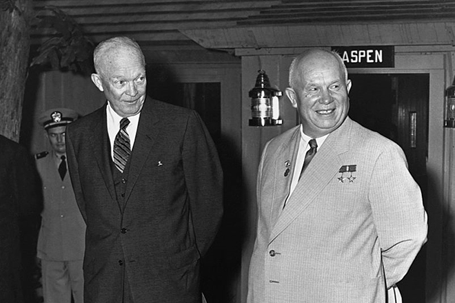 Dwight Eisenhower and Nikita Khrushchev