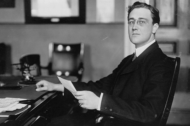 The young politician Franklin Roosevelt