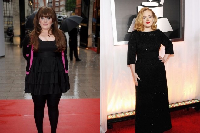 Adele before and after losing weight