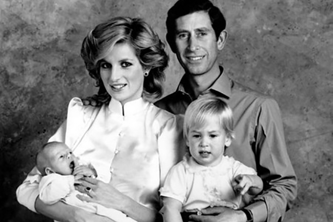 Princess Diana, Prince Charles, and their children