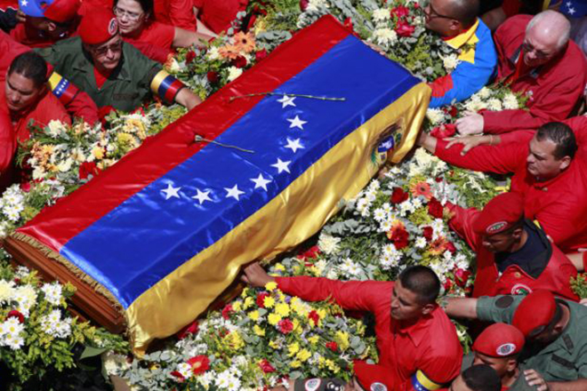 Hugo Chavez’s funeral procession