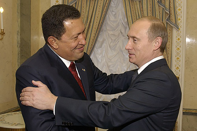 Hugo Chavez and Vladimir Putin