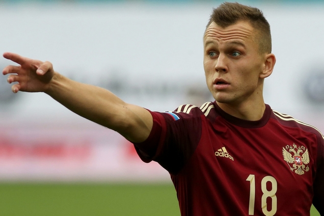 Denis Cheryshev as a part of Russian national team