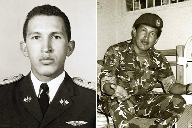 Young Hugo Chavez at the Military Academy