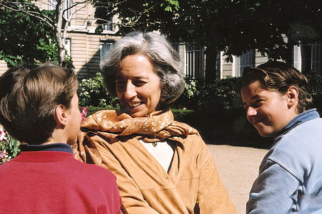 Christine Lagarde with her sons
