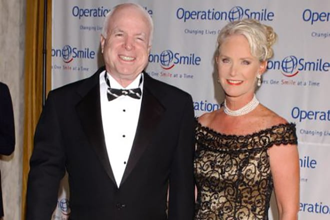 John McCain and his wife, Cindy