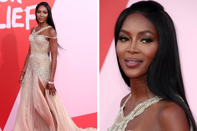 Naomi Campbell at the Fashion For Relief charity runway in Cannes