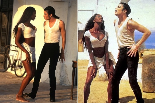 Naomi Campbell and Michael Jackson