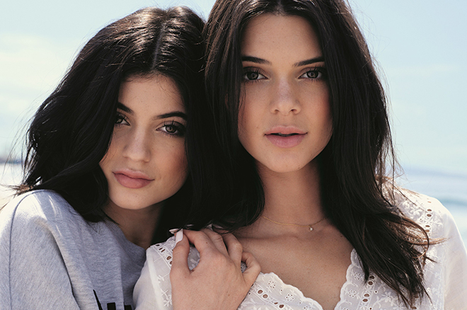 Kendall and Kylie Jenner in youth