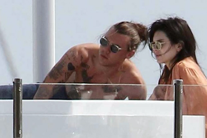 Harry Styles and Kendall Jenner on a yacht