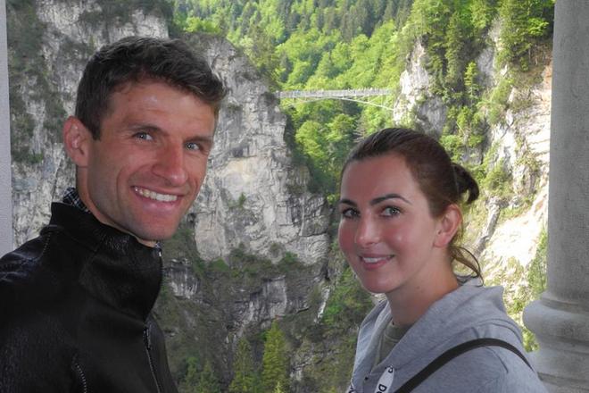 Thomas Müller and his wife, Lisa