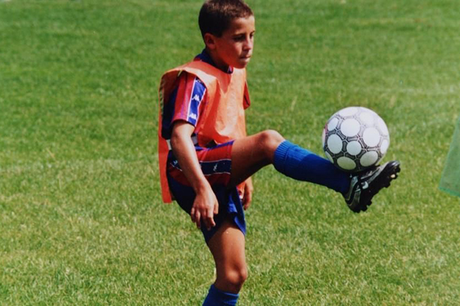 Eden Hazard in his childhood