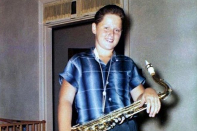 Bill Clinton and saxophone