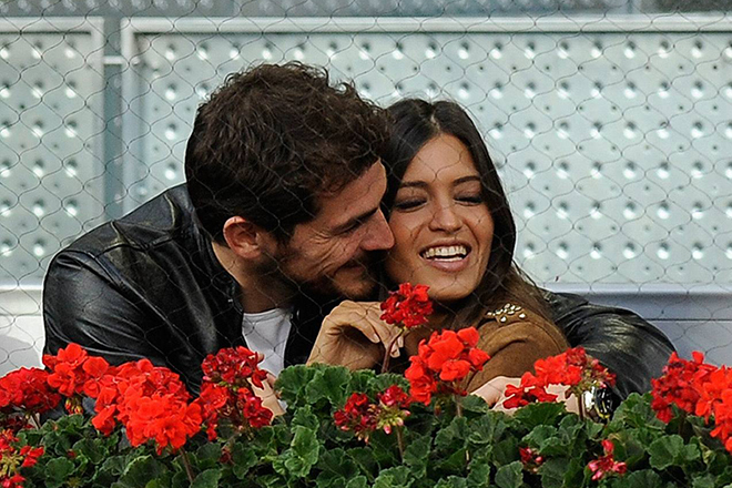 Iker Casillas with his wife