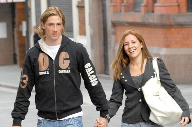 Fernando Torres and his wife, Olalla Domínguez