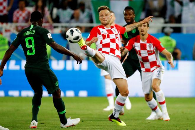 Ivan Rakitić in the Croatian national team in the FIFA World Cup 2018 match against Nigeria