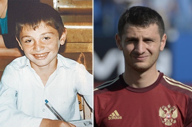 Alan Dzagoev in his childhood and today
