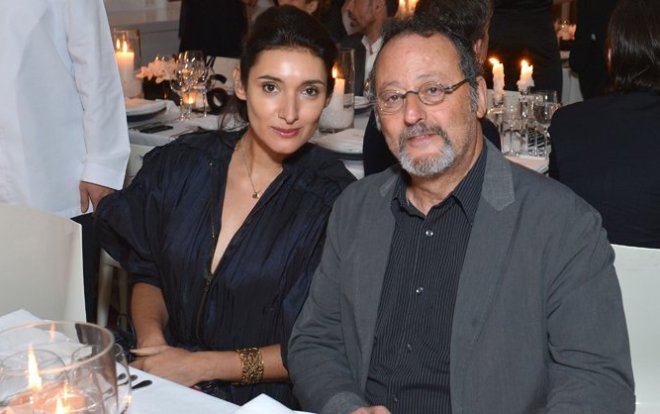 Jean Reno with his wife