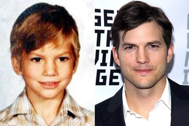 Ashton Kutcher in his childhood