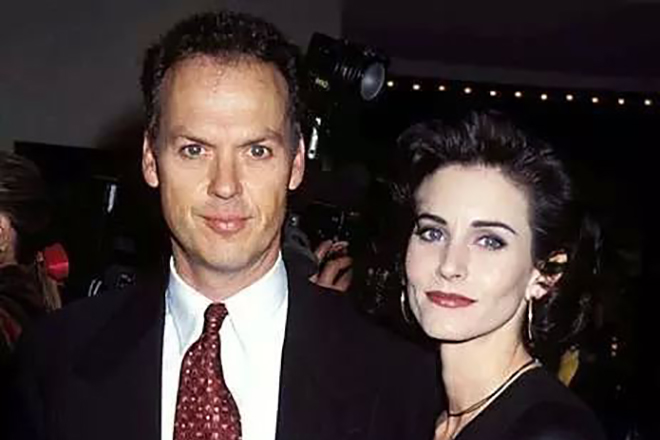 Michael Keaton and Courteney Cox