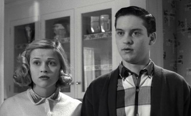 Reese Witherspoon and Toby Maguire in the film Pleasantville