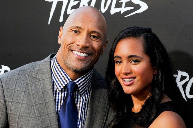 Dwayne Johnson and his first daughter