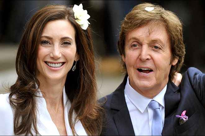 Paul McCartney with his last wife