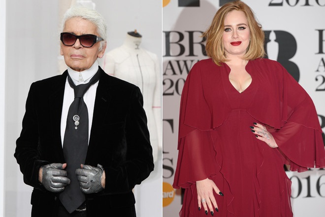 Karl Lagerfeld and Adele