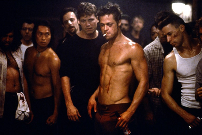 The screenshot from the movie “Fight Club”