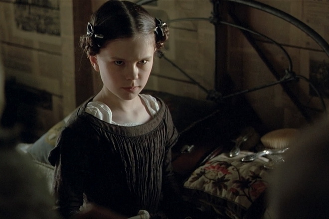Anna Paquin in the movie The Piano