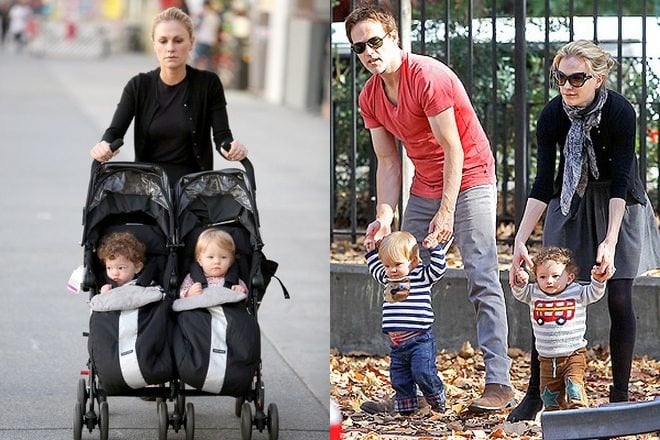 Anna Paquin with her children and husband