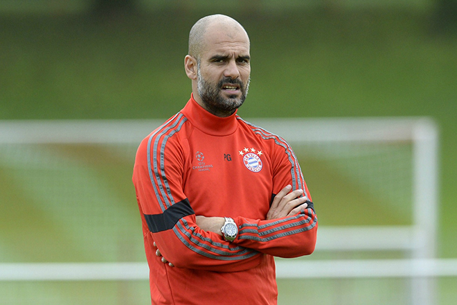 The coach of Bayern Josep Guardiola