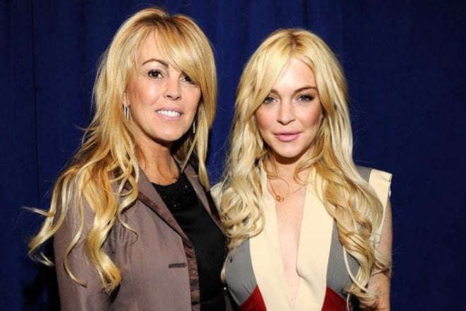 Lindsay Lohan with her mother