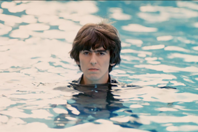 The poster to Martin Scorsese’s movie “George Harrison: Living in the Material World”