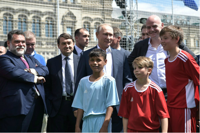 Gianni Infantino at the FIFA World Cup in Russia