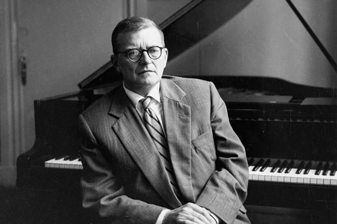 Dmitry Shostakovich at the piano