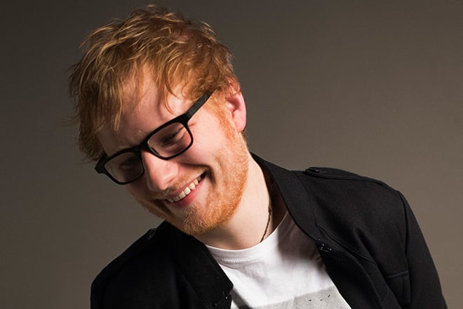 Ed Sheeran wearing glasses