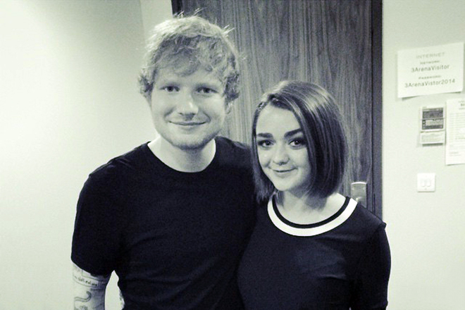 Ed Sheeran and Maisie Williams