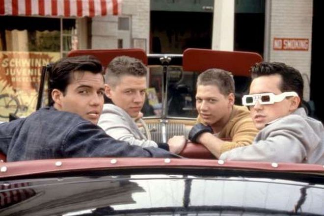 Billy Zane (left) in the movie Back to the Future